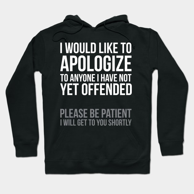 I Apologize | Sarcasm Hoodie by UrbanLifeApparel